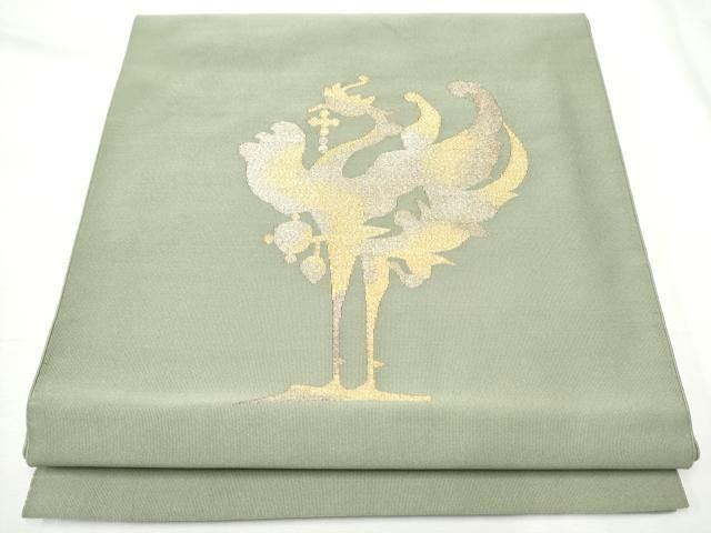 平和屋着物●爪掻き本綴れ　八寸名古屋帯　鳳凰　金銀糸　正絹　逸品　CABF8644hy 28,860円
