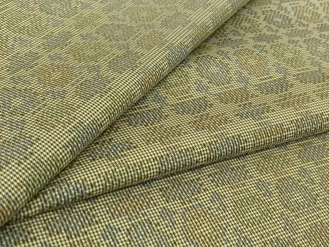 平和屋着物▽本場大島紬 単衣 7マルキ 横段花文 正絹 逸品 AABI4970jh
