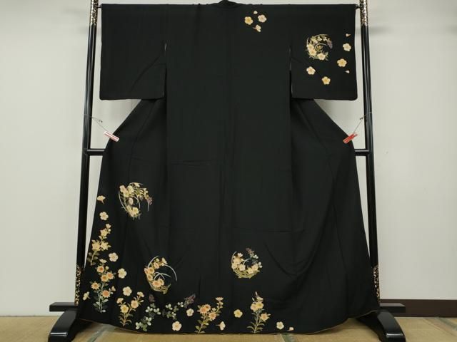 平和屋着物●訪問着　草花文　やまと誂製　正絹　逸品　CABG5244ut