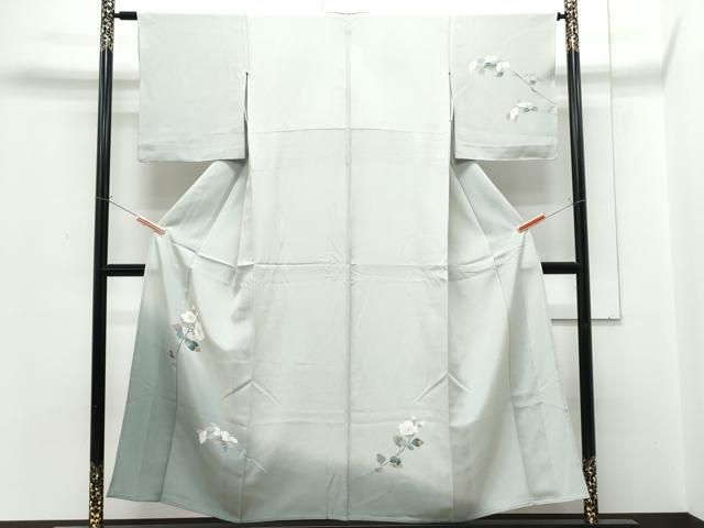 平和屋着物▽訪問着　単衣　友禅　草花文　暈し染め　正絹　逸品　CABG2452th