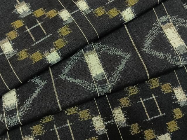 平和屋着物●上質な紬 菱文 正絹 逸品 未使用 AABI1598fy
