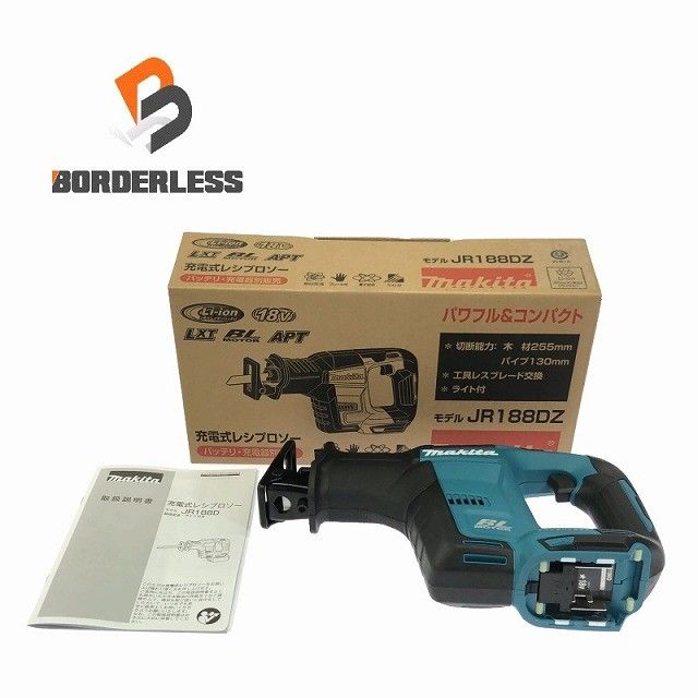 ☆未使用品☆makita マキタ 18V 充電式レシプロソー JR188DZ 本体のみ コードレス セーバソー セーバーソー 電気のこぎり129053