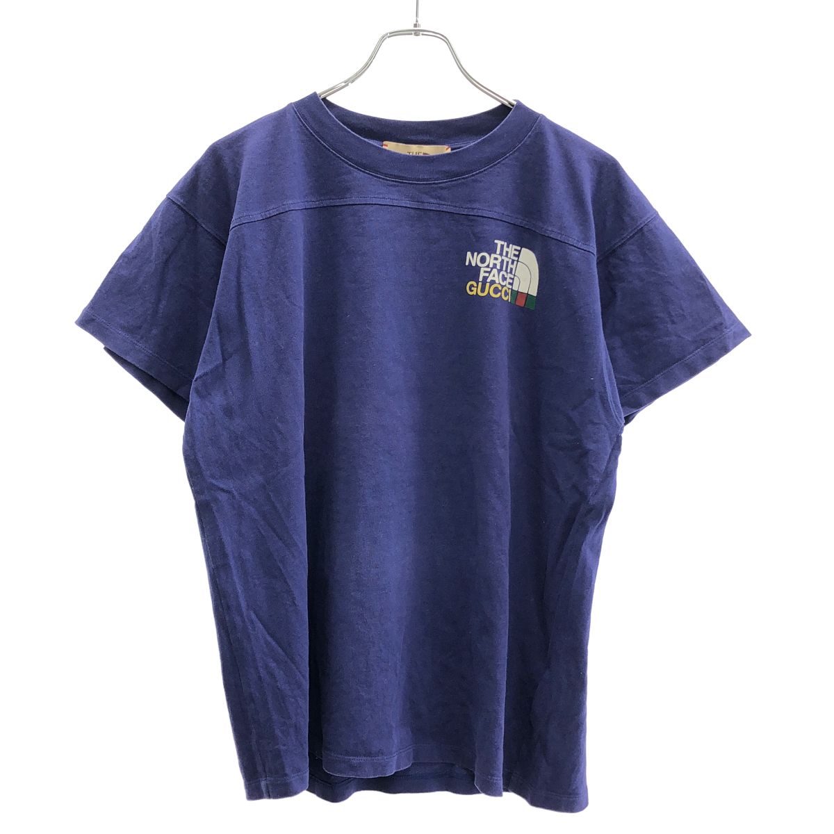 GUCCI×THE NORTH FACE グッチ ノースフェイス バックプリントTシャツ 671443 XJDRB ネイビー XS