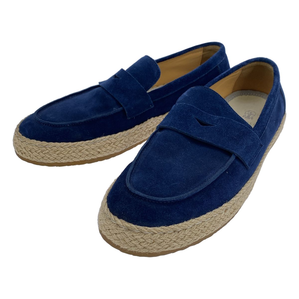 BRUNELLO CUCINELLI ブルネロクチネリ エスパドリーユ スエードレザー スリッポンローファー BC2332 ネイビー 41