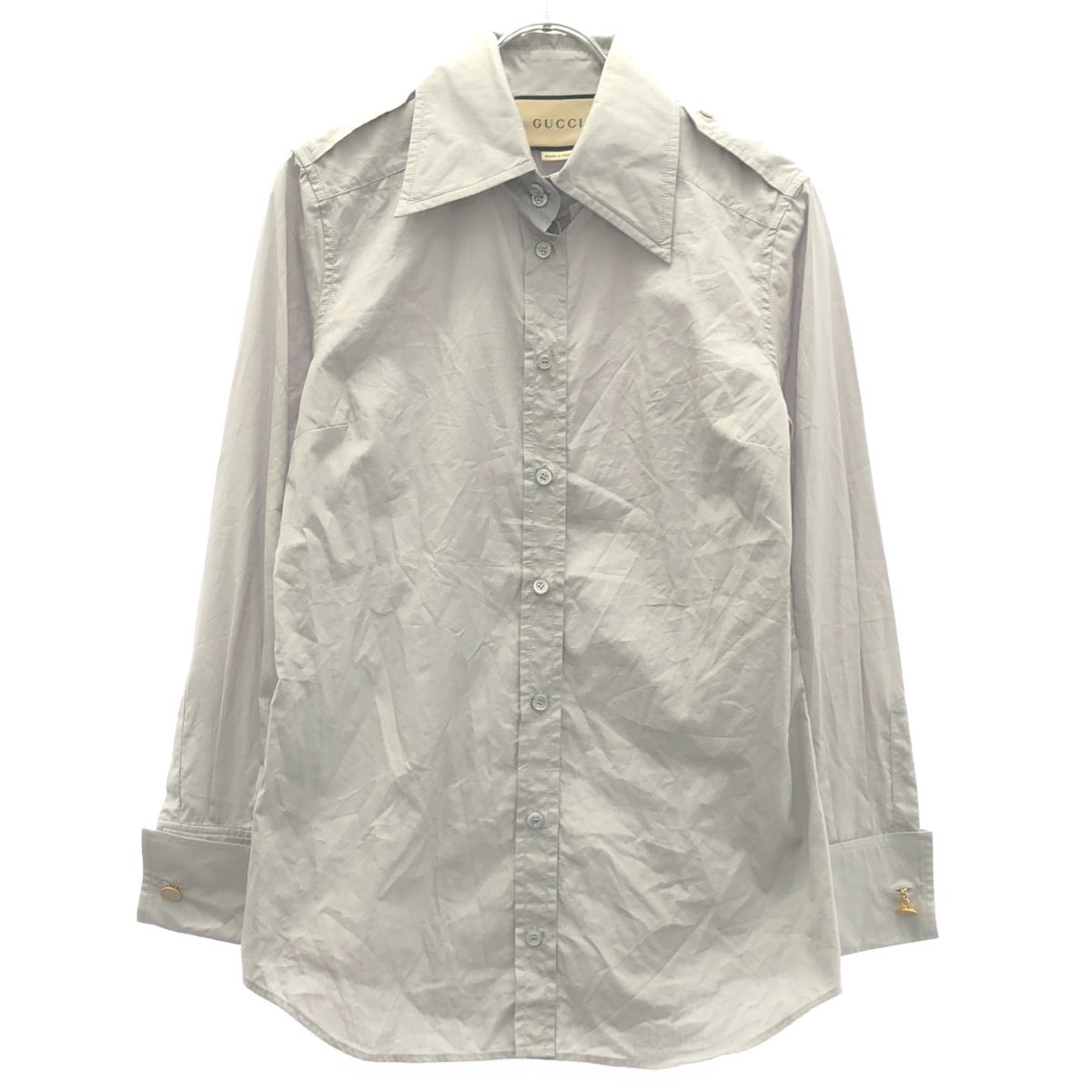 GUCCI グッチ ミリタリーシャツ 675614 Z3599 グレー 36