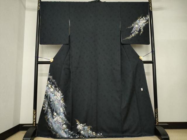 【専用】着物-辻が花266 翠山工房 桐屋 黒留袖 五つ紋 越後十日町フォーマル 平和屋着物○越後十日町の一流染匠 桐屋・翠山工房 訪問着 辻が花 絞り