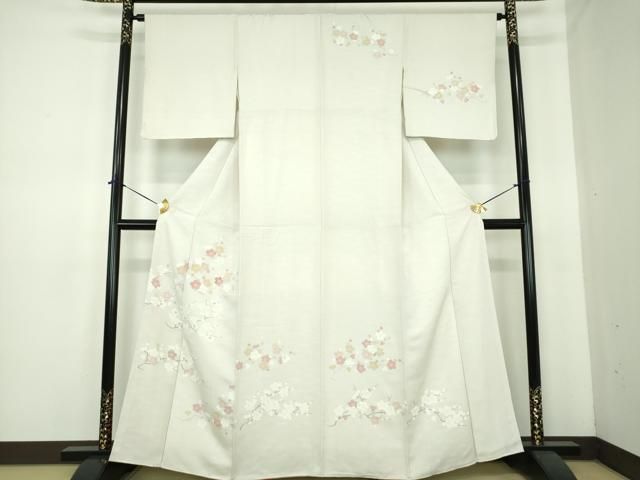 平和屋着物●訪問着　刺繍　枝梅　金彩　正絹　逸品　DABE5653ps