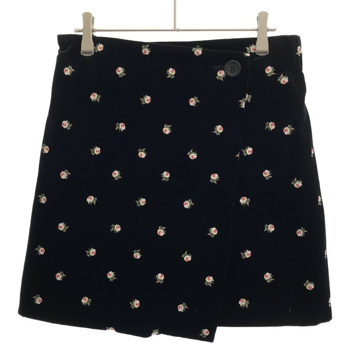 CABaN キャバン 24AW ベロア PETIT ROSEプリントミニスカート 39-05-44