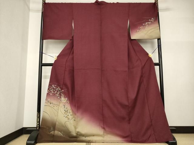 平和屋着物●訪問着　花鼓文　暈し染め　金彩　やまと誂製　ロング丈　正絹　逸品　AABI5146ck