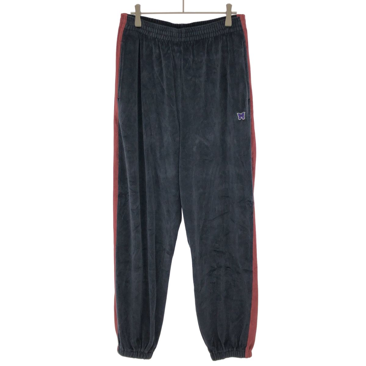 Needles ニードルズ 25AW Side Line Sweat Pant - C/PE Velour トラックパンツ RW339 ネイビー レッド S 14,813円