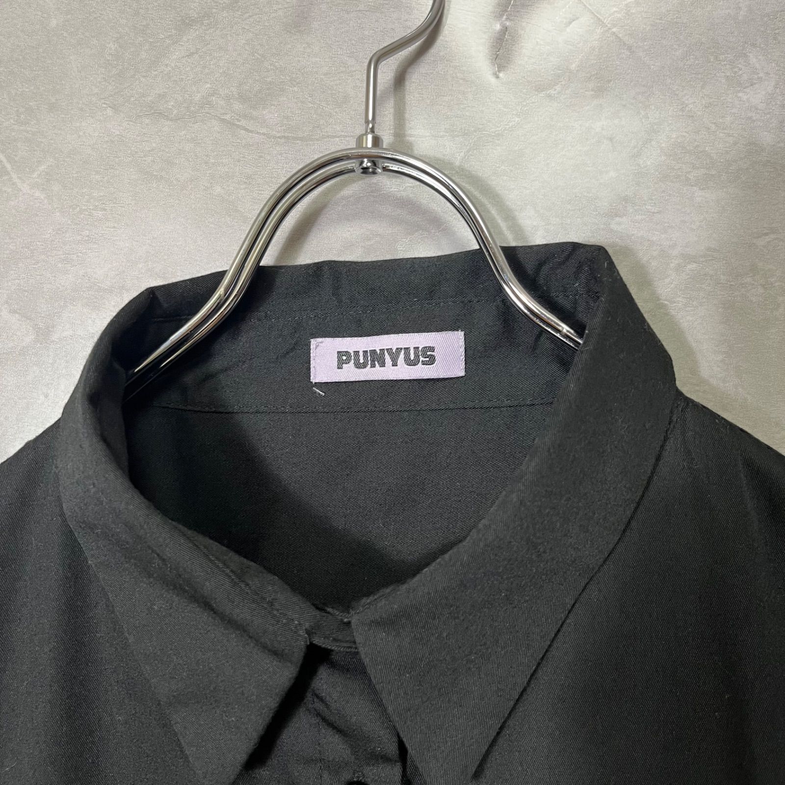 PUNYUS プニュズ サイズ2 ロングシャツコート シャツ ワンピース 黒 