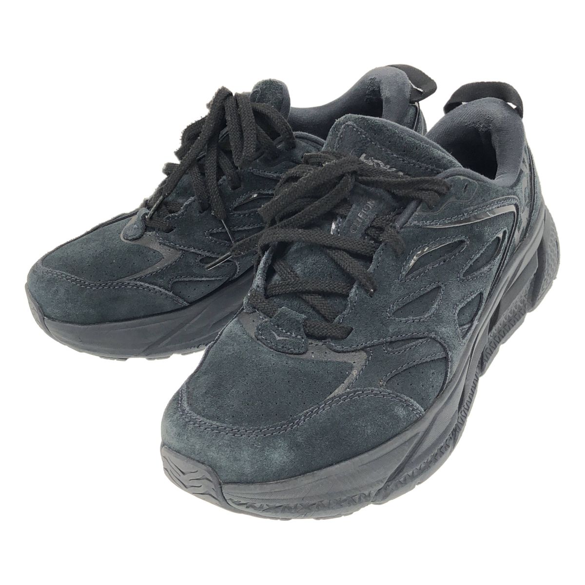 HOKA ONE ONE ホカ オネオネ HOKA CLIFTON L SUEDE BLACK / BLACK スニーカー 1122571 BBLC ブラック 26cm