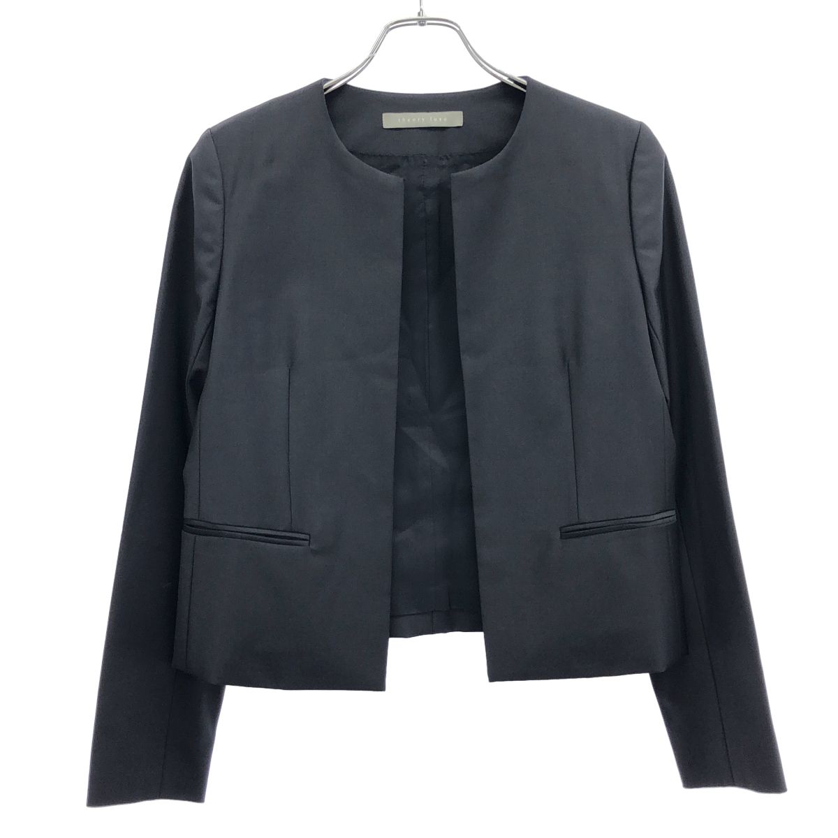 theory luxe セオリーリュクス ノーカラージャケット 03-9904130 ネイビー 36