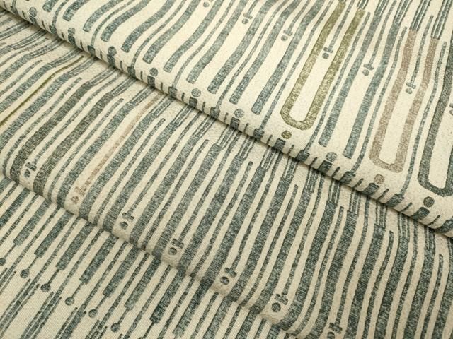 平和屋着物▽上質な小紋　単衣　幾何学文様　正絹　逸品　DABE9880du