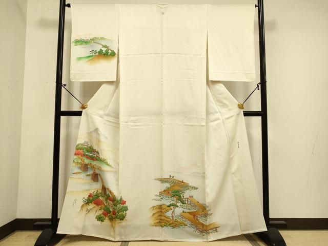 平和屋着物▽訪問着　単衣　諸国名取　正絹　逸品　DABE9882du