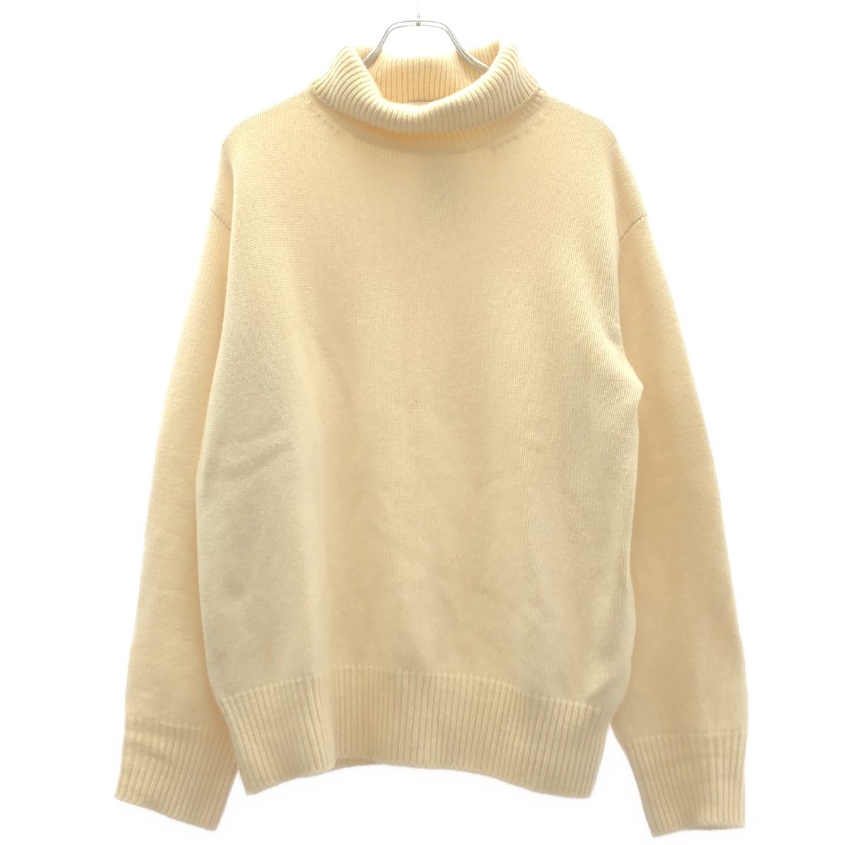 Rencontrant レンコントラント ハイネックカシミヤニットセーター 10049-SLR アイボリー L