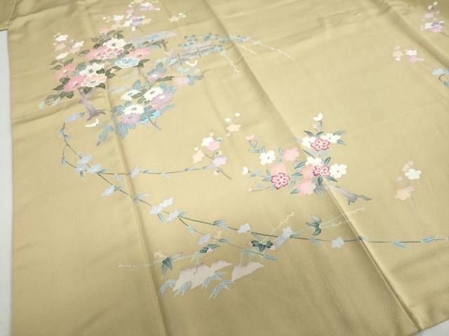 平和屋着物○本加賀友禅作家 岡本幸治 訪問着 草花文 高島屋扱い 正絹