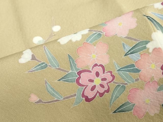 平和屋着物○本加賀友禅作家 岡本幸治 訪問着 草花文 高島屋扱い 正絹