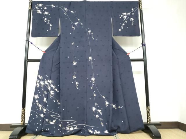 平和屋着物●訪問着 枝垂れ桜文 正絹 逸品 DABF1409ud