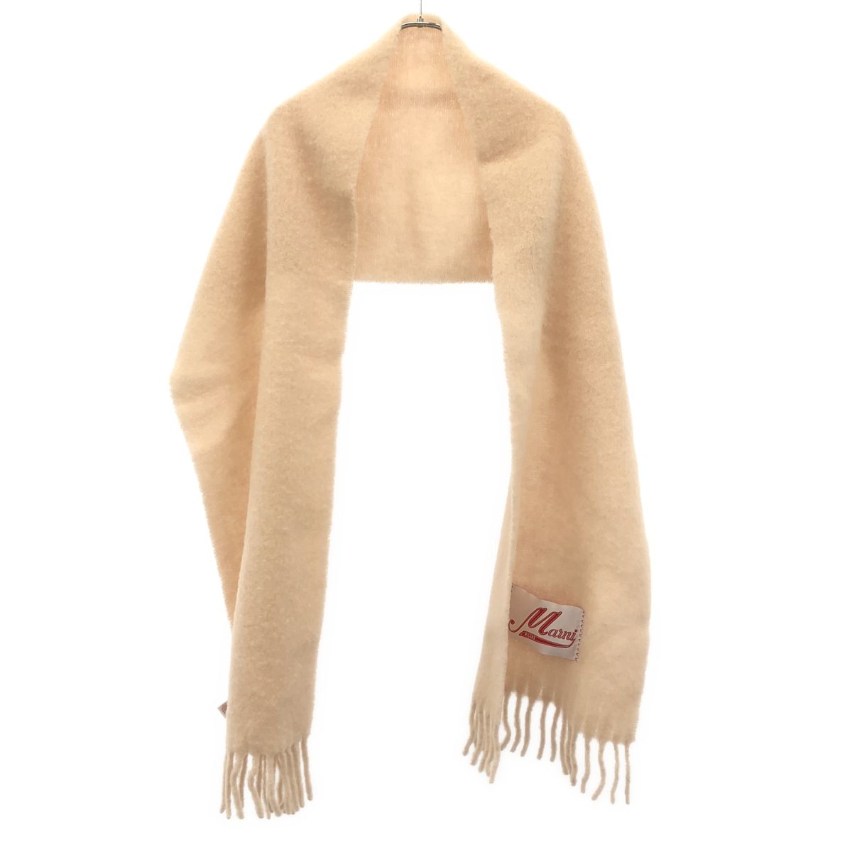 MARNI マルニ 23AW 大判フリンジストール SCM0059Y0 ピンク系 -