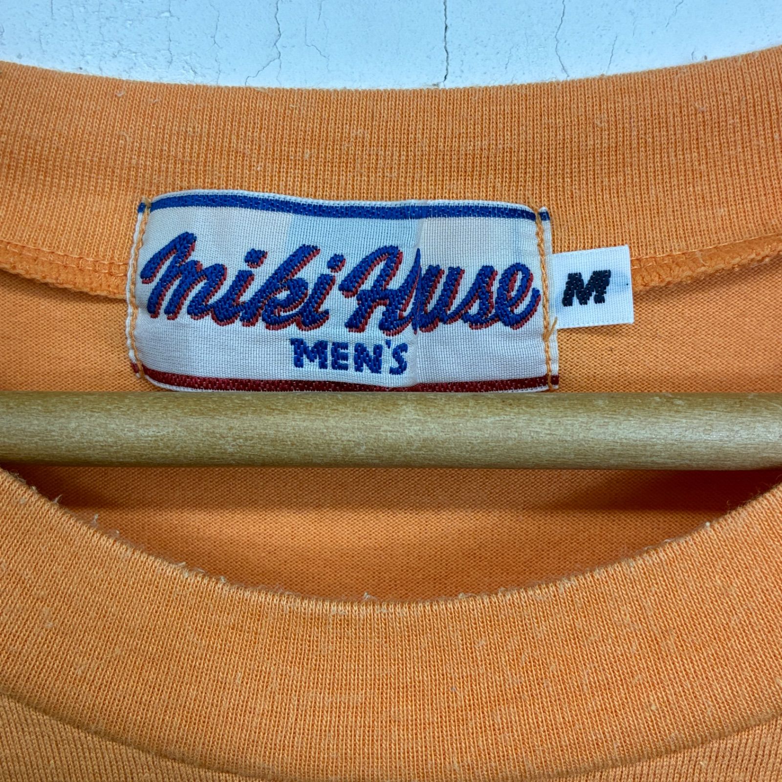 90s MIKIHOUSE ミキハウス Tシャツ ロゴ オレンジ オールド 日本製 
