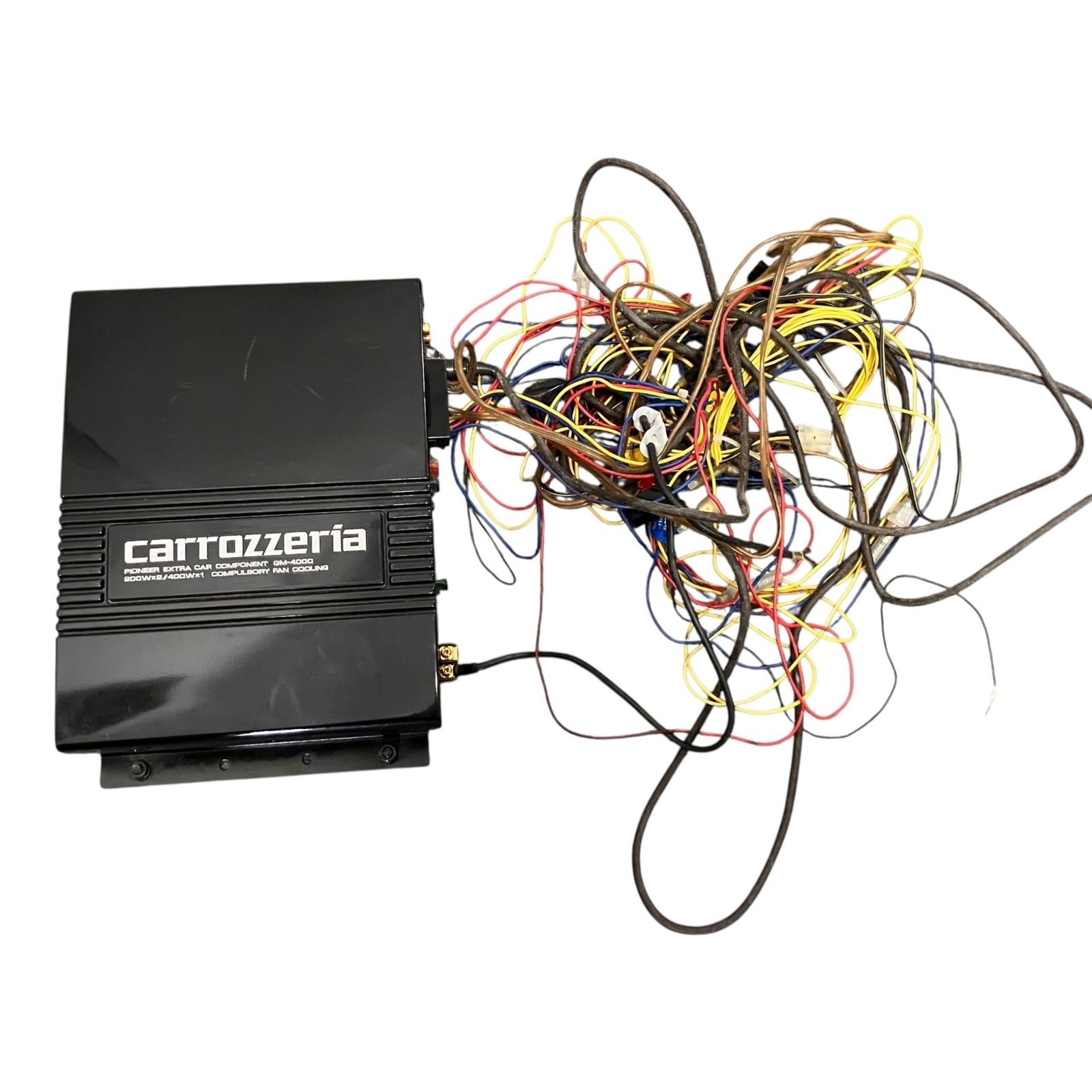 ■Pioneer carrozzeria GM-4000 パワーアンプ カロッツェリア カーオーディオ アンプ 配線付き 動作確認済み 中古2544250,2544250