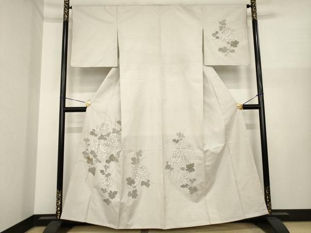平和屋着物●訪問着　紬地　乱菊　正絹　逸品　AABI9700ck