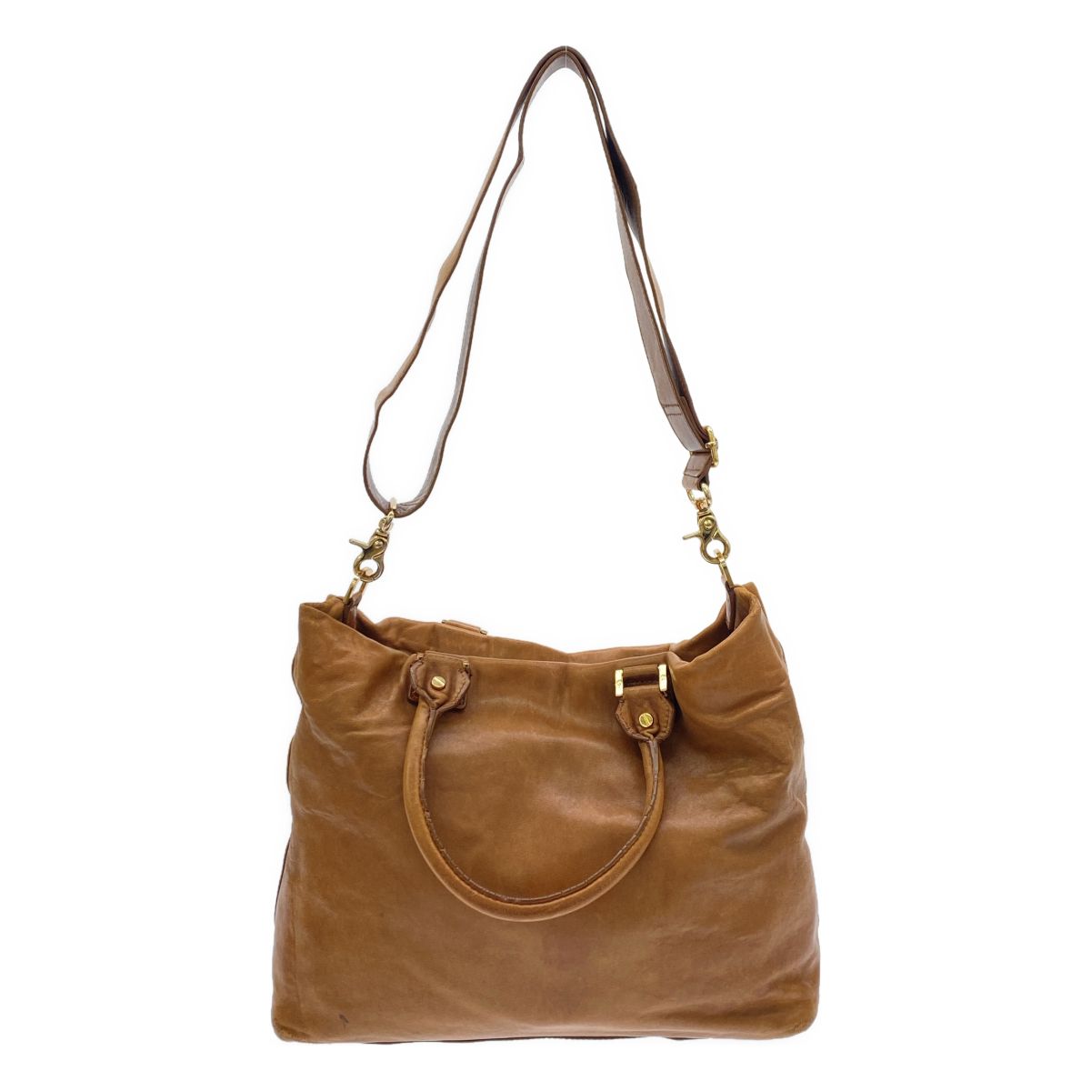 TORY BURCH トリーバーチ 2WAY レザーハンドショルダーバッグ ブラウン 