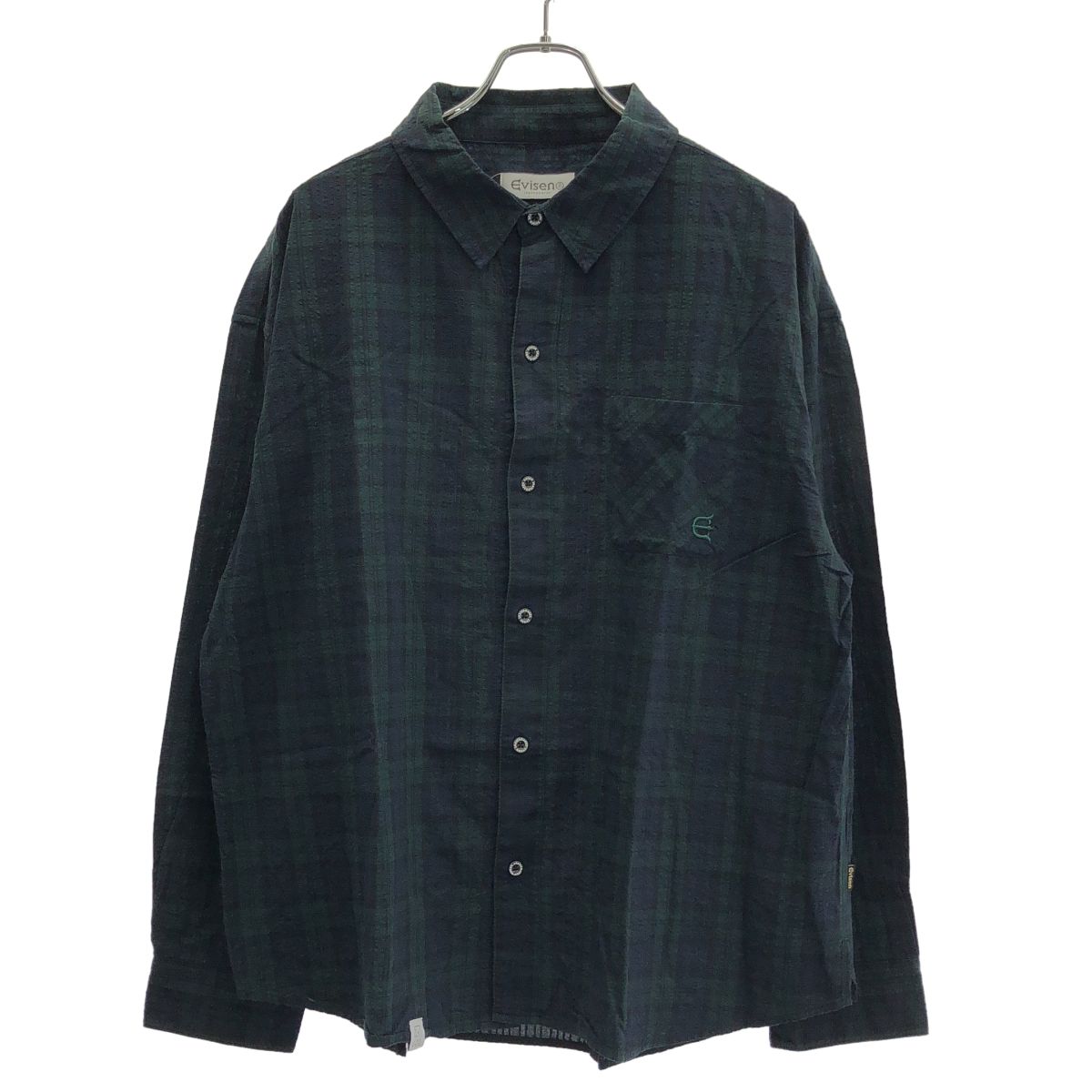 トップス Evisen SEERSUCKER PLAID L/S SHIRT Evisen skateboards エビセン スケートボード SEERSUCKER PLAID L/S
