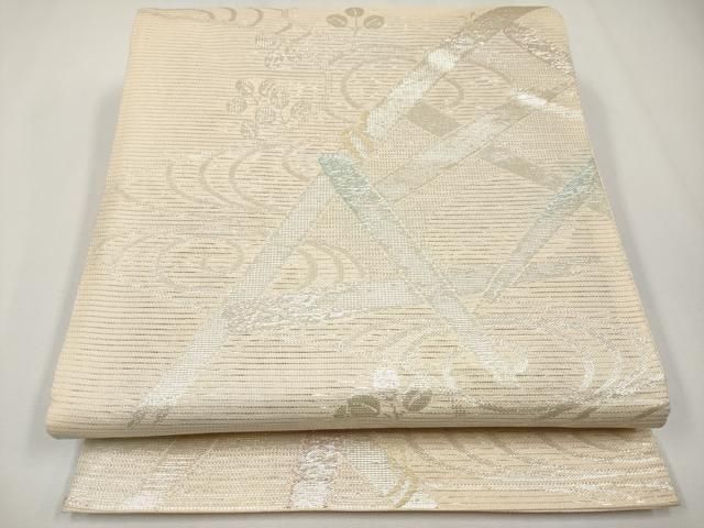 平和屋着物＊夏物　六通柄袋帯　籬枝葉文　金銀糸　正絹　逸品　CABH6017tx