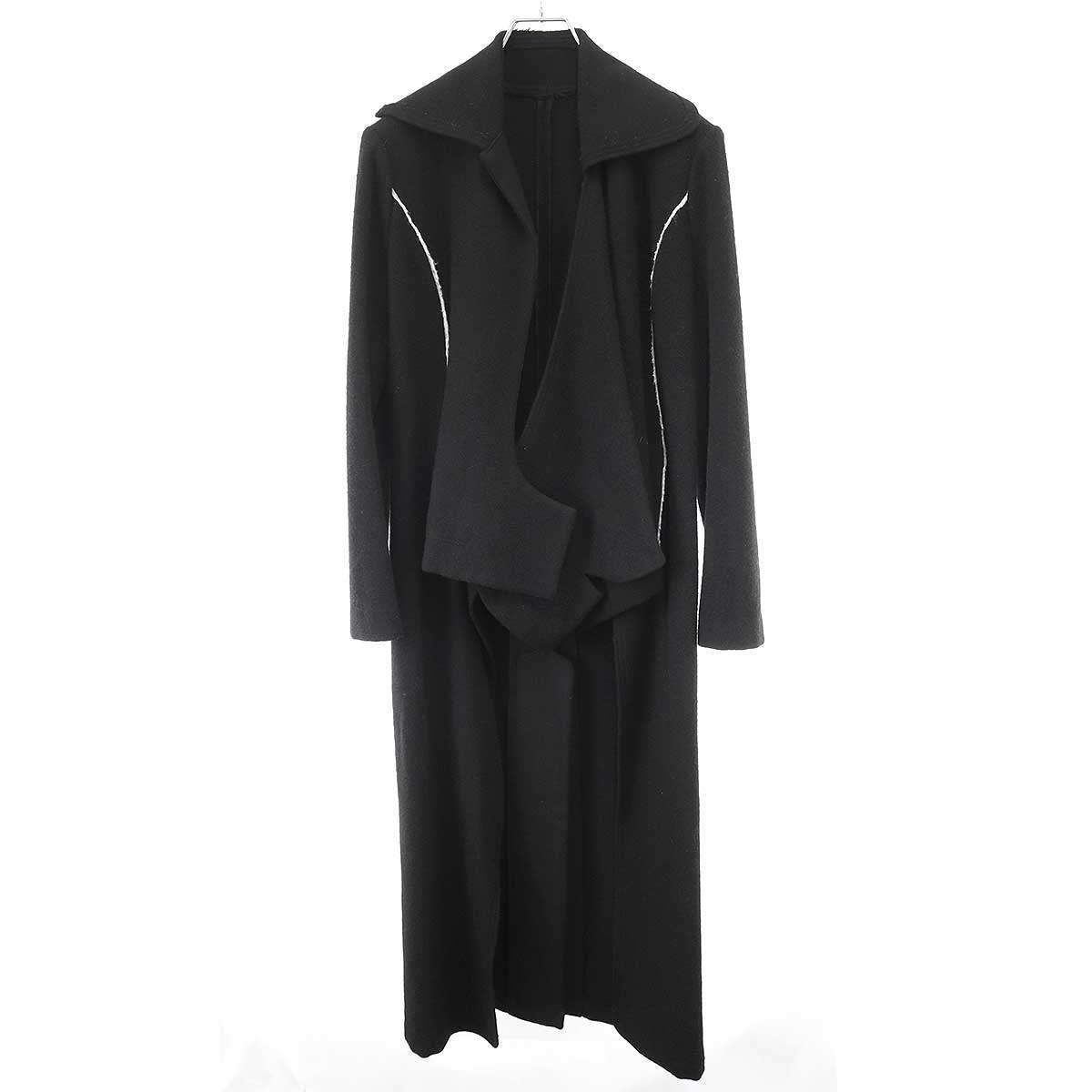 Yohji Yamamoto FEMME ヨウジヤマモト ファム 2004AW ラップデザインロングコート FJ-C11-109 ブラック 1
