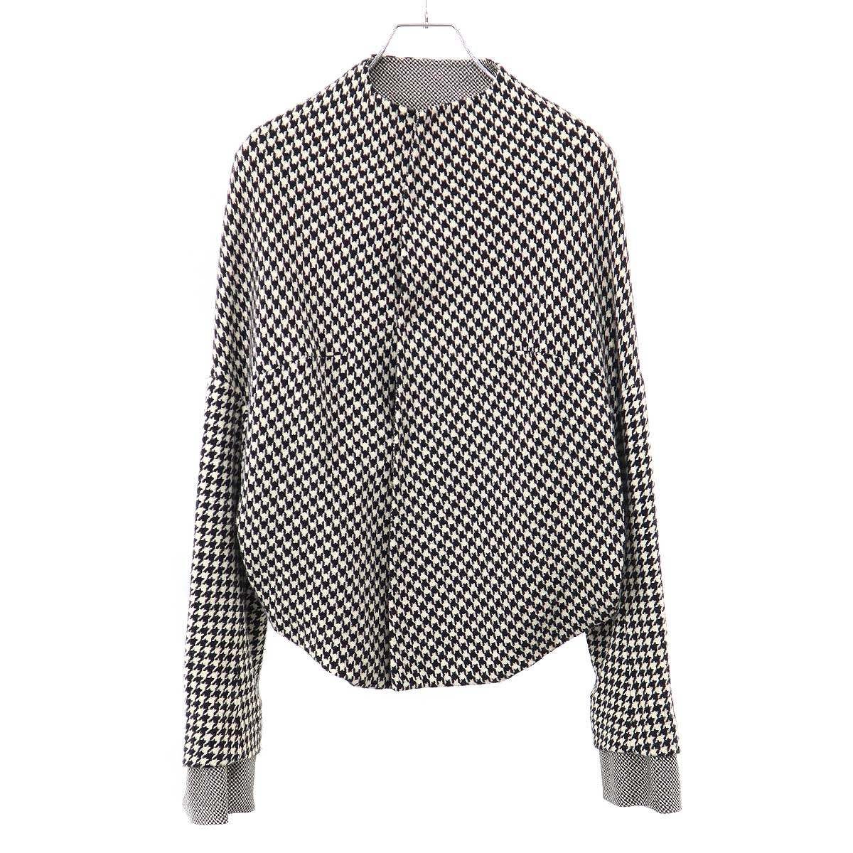 Yohji Yamamoto FEMME ヨウジヤマモト ファム 2003AW ハウンドトゥース サークルショートジャケット FU-J17-142 ブラック ホワイト 1