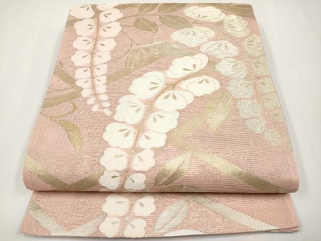 平和屋着物＊夏物　六通柄袋帯　藤花房　金銀糸　正絹　逸品　CABH6056tx