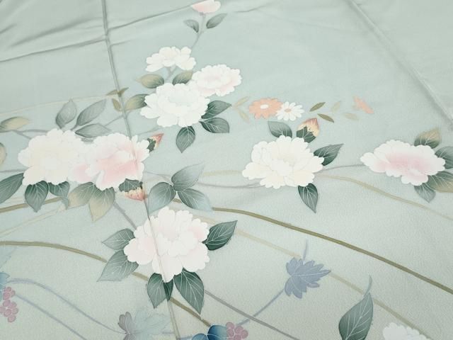 平和屋着物○訪問着 友禅 作家物 枝花文 暈し染め 正絹 逸品 平和屋着物○訪問着 友禅 作家物 枝花文 暈し染め 正絹 逸品