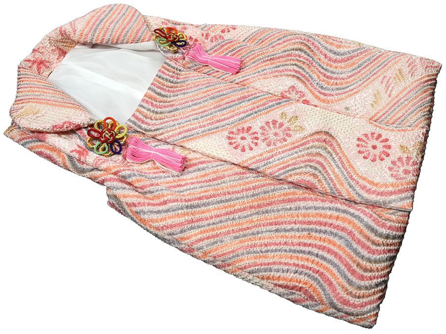【新品 正絹】被布コート 七五三 女の子 3歳 絞り｜ht355 16,500円