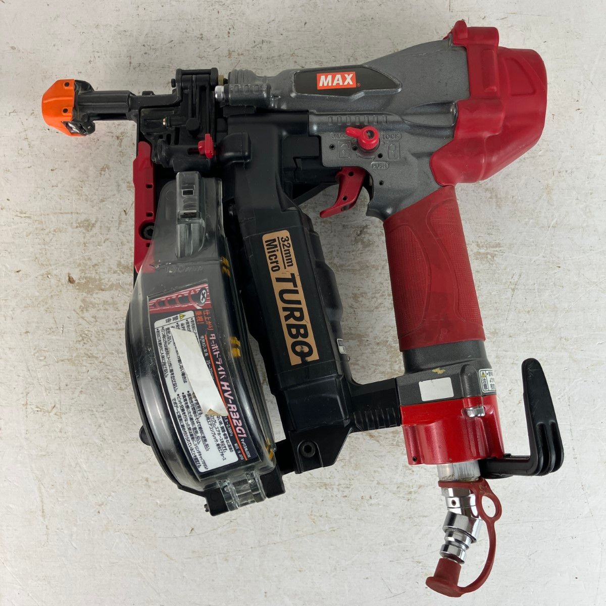 MAX マックス 32mm 高圧 ターボドライバ ねじ打機 HV-R32G1 レッド