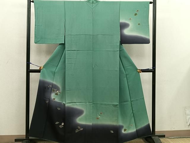 平和屋着物□訪問着 螺鈿 草葉文 暈し染め 金彩 正絹 逸品 BAAX5170mz