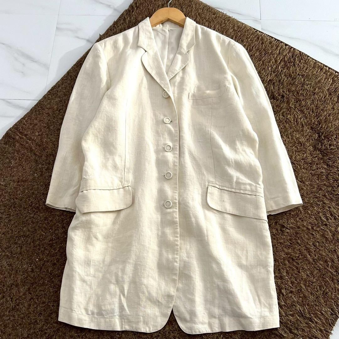 80's ISSEY MIYAKE long jacket Hemp 9