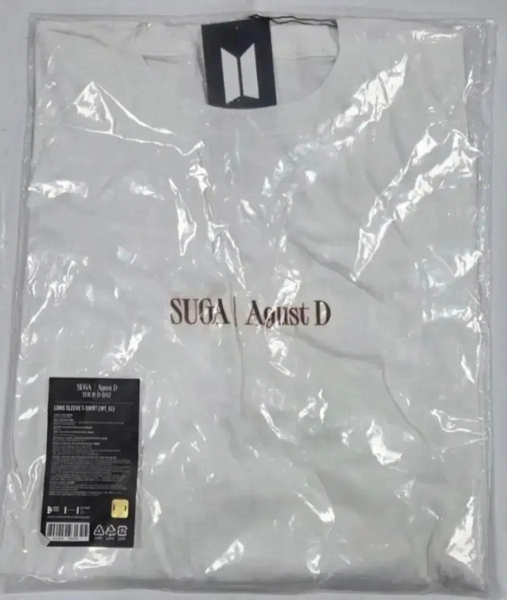BTS シュガ Agust D ツアー ロングスリーブ 白 Tシャツ