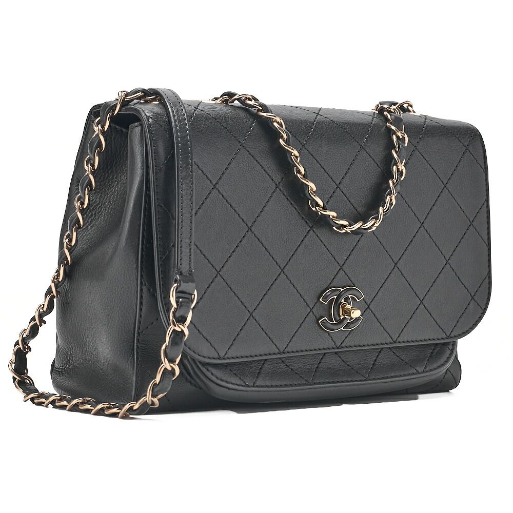 CHANEL シャネル ヴィンテージカーフ マトラッセ チェーンショルダー