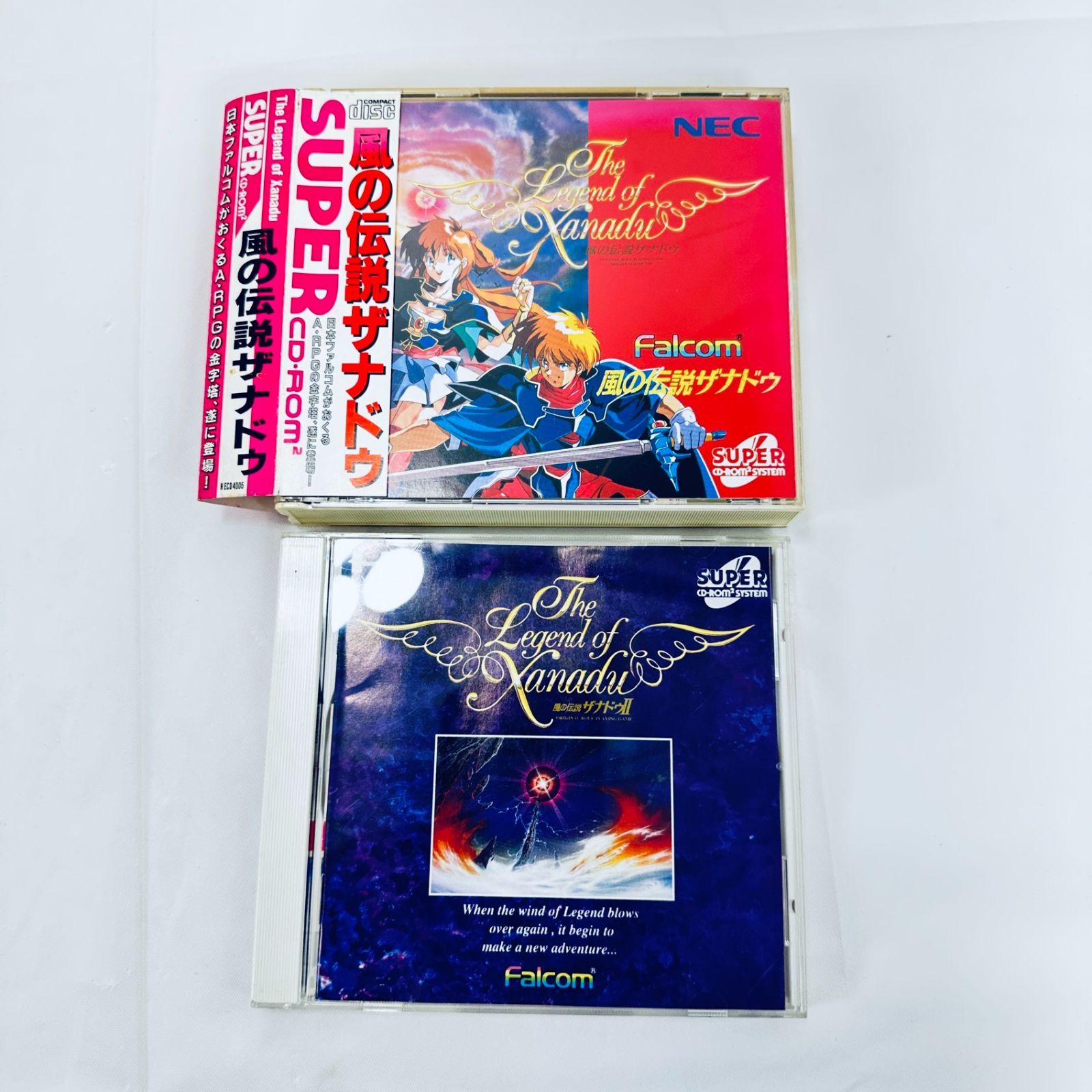PCエンジン ソフト SUPER CD-ROM 風の伝説 ザナドゥ 1 / 2 I / II 