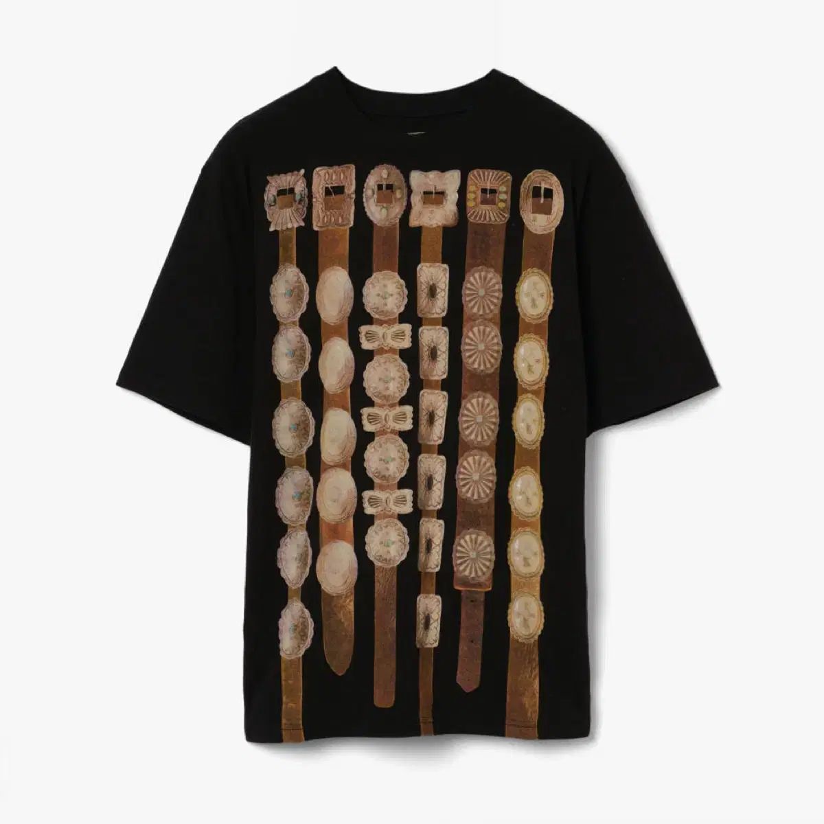 KAPITAL キャピタル コンチョベルト 半袖Tシャツ ブラック L