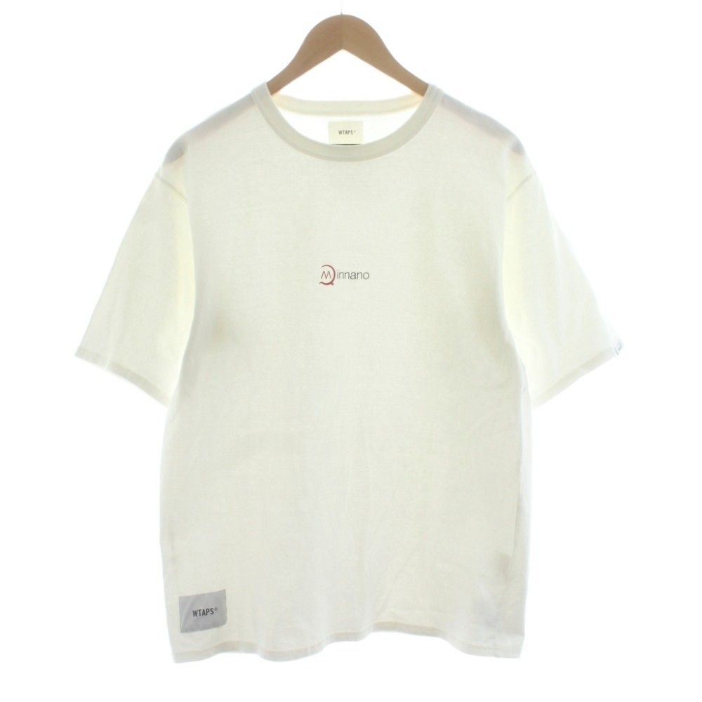 ダブルタップス WTAPS min-nano 19S/S MAXE SS 03/TEE COTTON Tシャツ カットソー 半袖 クルーネック 02 白 ホワイト 191ATMID-CSM03S /KU
