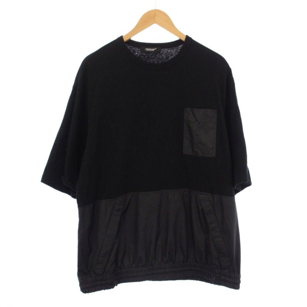 アンダーカバー UNDERCOVER Tシャツ カットソー 半袖 クルーネック 切替 3 黒 UC1C4813 /KH