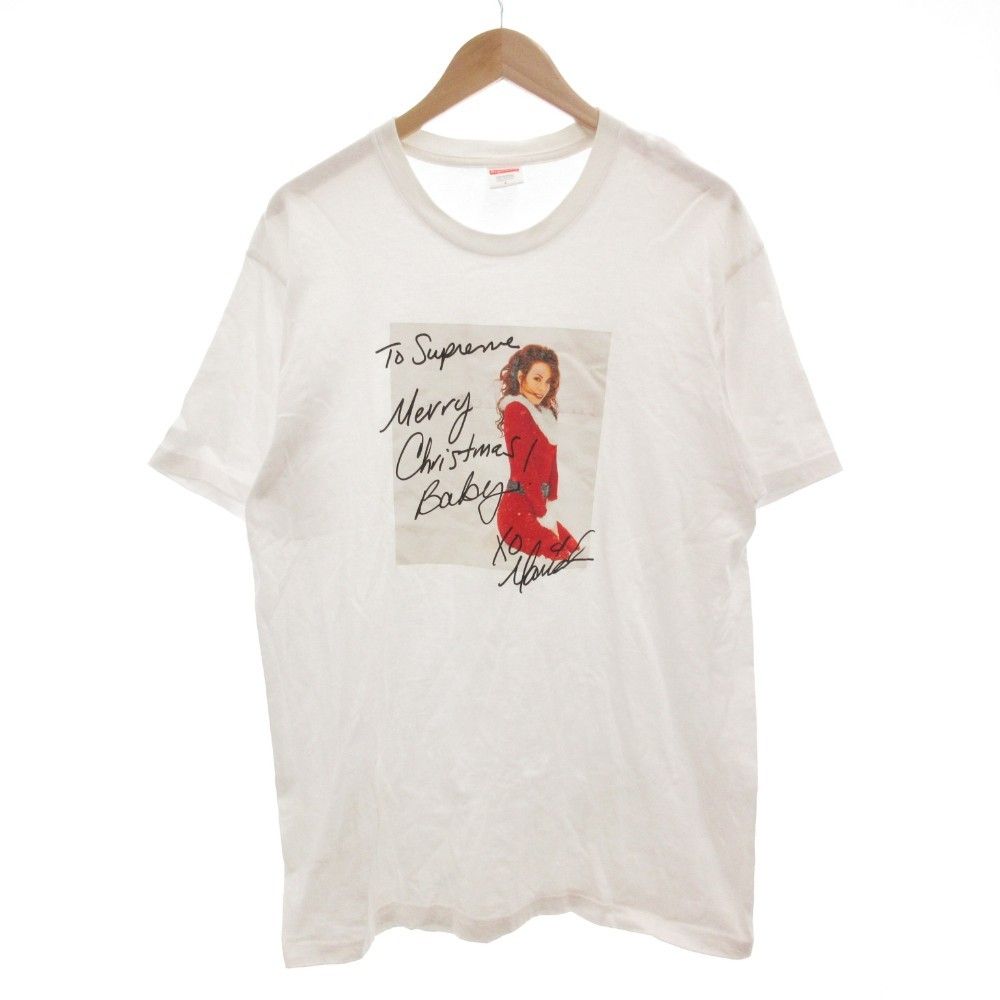 シュプリーム SUPREME 20AW マライア・キャリーティー Mariah Carey Tee Tシャツ 半袖 クルーネック フロントプリント ロゴ L 白 ホワイト /GV ■GY18