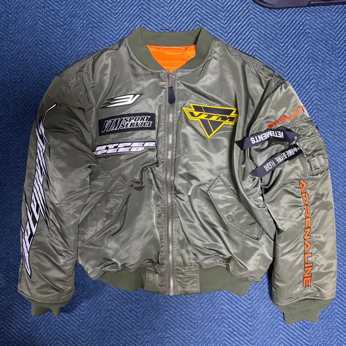 S VETEMENTS ヴェトモン レーシン ブルゾン MA-1 ジャケット