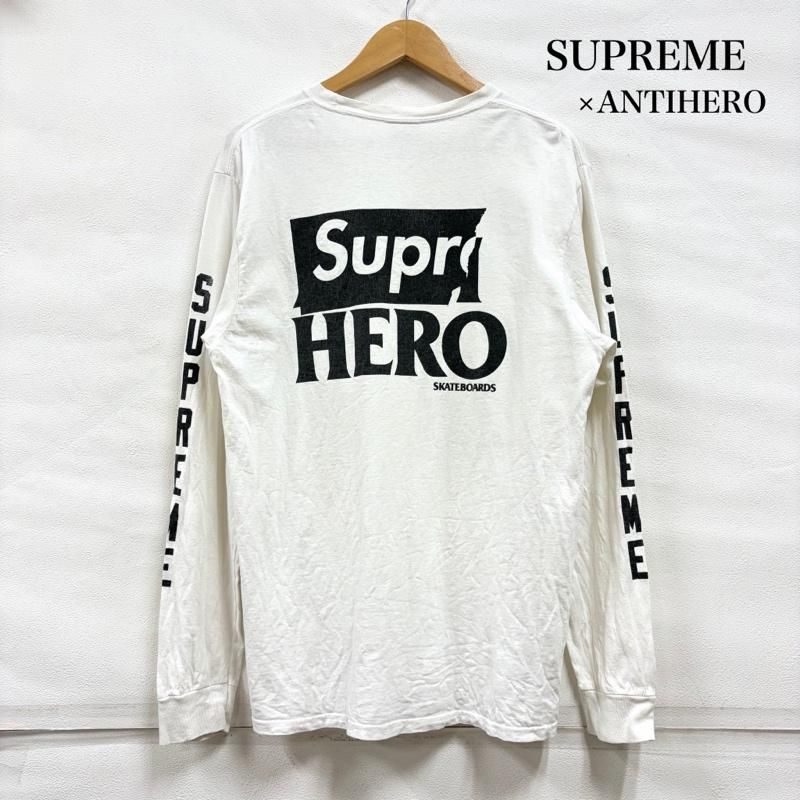 シュプリーム ANTIHERO アンタイヒーロー コラボ 長袖 Tシャツ ロゴ