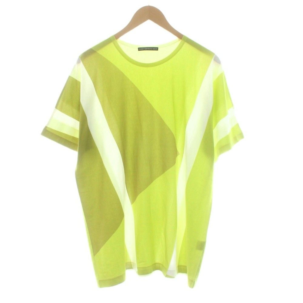 イッセイミヤケメン ISSEY MIYAKE MEN Tシャツ カットソー 半袖 総柄 黄緑 ME83JK141 /KU 9,282円