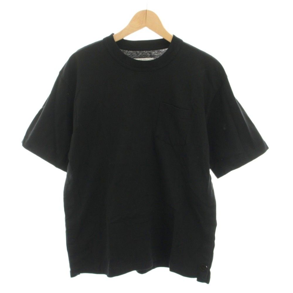 サカイ sacai sコットンジャージーTシャツ s Cotton Jersey T-Shirt カットソー クルーネック 半袖 1 黒 ブラック SCM-227 /YT