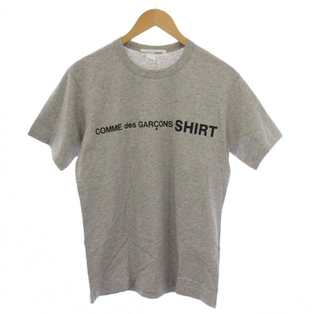 コムデギャルソンシャツ COMME des GARCONS SHIRT cotton jersey plain with front cdg SHIRT logo Tシャツ カットソー 半袖 ロゴ S グレー W28116 /BM 9,044円